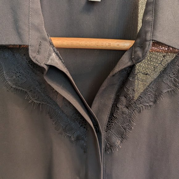 Tristan NWOT Sheer Black Blouse - Picture 2 of 8